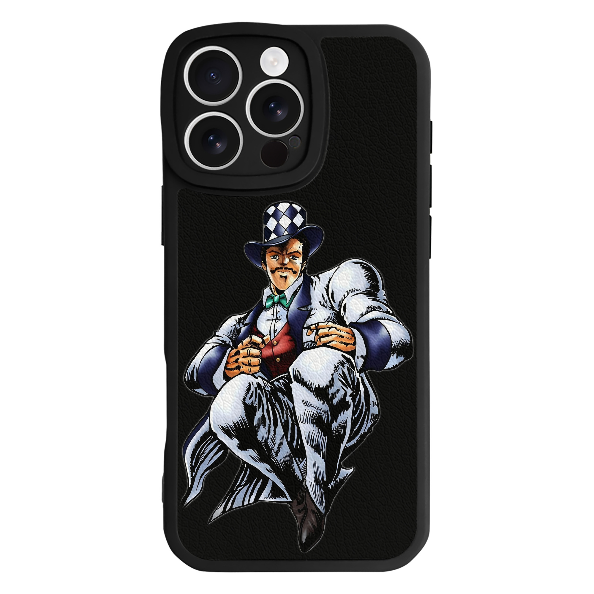 （画像用） ジョジョの奇妙な冒険 ウィル?アントニオ?ツェペリ JoJo's Bizarre Adventure Will Anthonio Zeppeli 【iPhone 16シリーズ対応】シリコンスマホケース（レザー調） 材質：シリコン